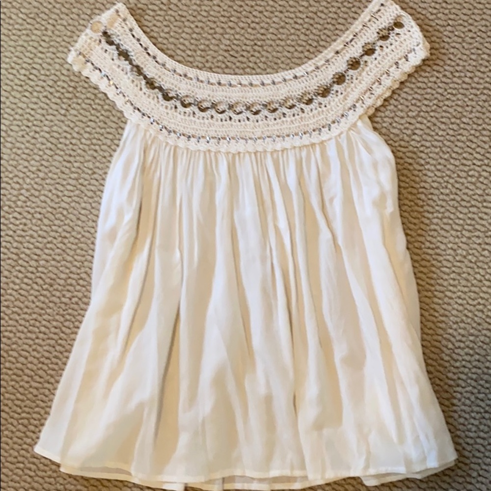 Francesca’s Collections Beaded Off Shoulder Top